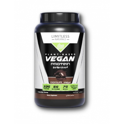 LIMITLESS NATURALS VEGAN PLANT-BASED PROTEIN CHOCOLATE FLAVOR 1000 GM POWDER 23 SERVINGS